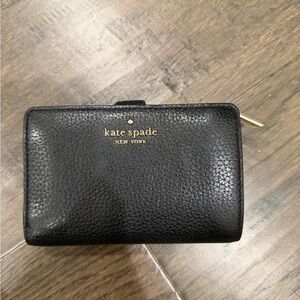 Kate Spade Black Textured Wallet